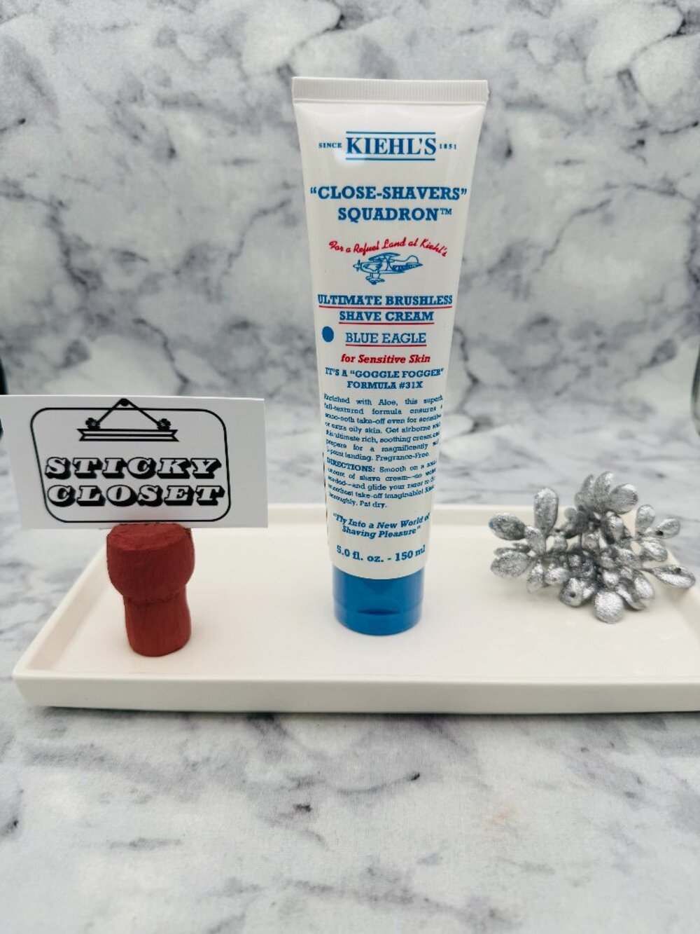 Kiehls Skincare,Ultimate Brushless Shave Cream Blue Eagle-Full Size150ml,5oz-NEW